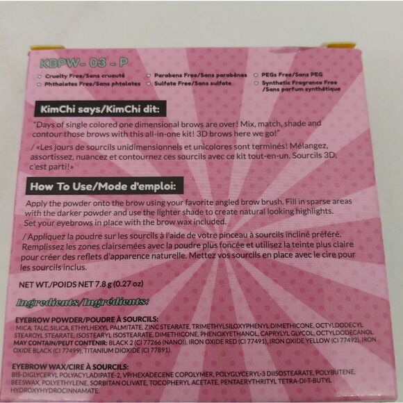 KimChi Kim Browly Eyebrow Powder Kit Makeup Cosmetics Beauty NIB KBPW -03 -P - Picture 5 of 5